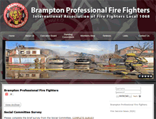Tablet Screenshot of bramptonfirefighters.ca